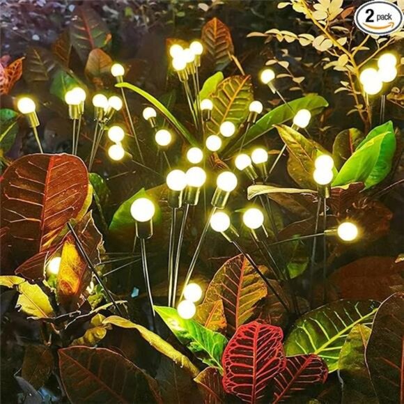 (2 Pack 16 LED Firefly Light, New Upgraded Swaying Starburst Solar - Picture 7 of 7